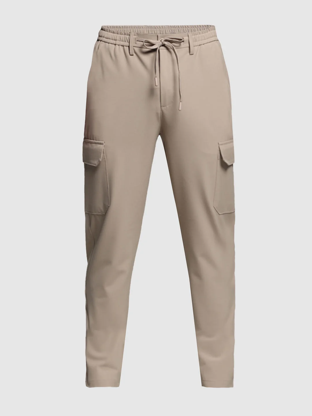 Beige Mid Rise Cargo Pants - Image 7
