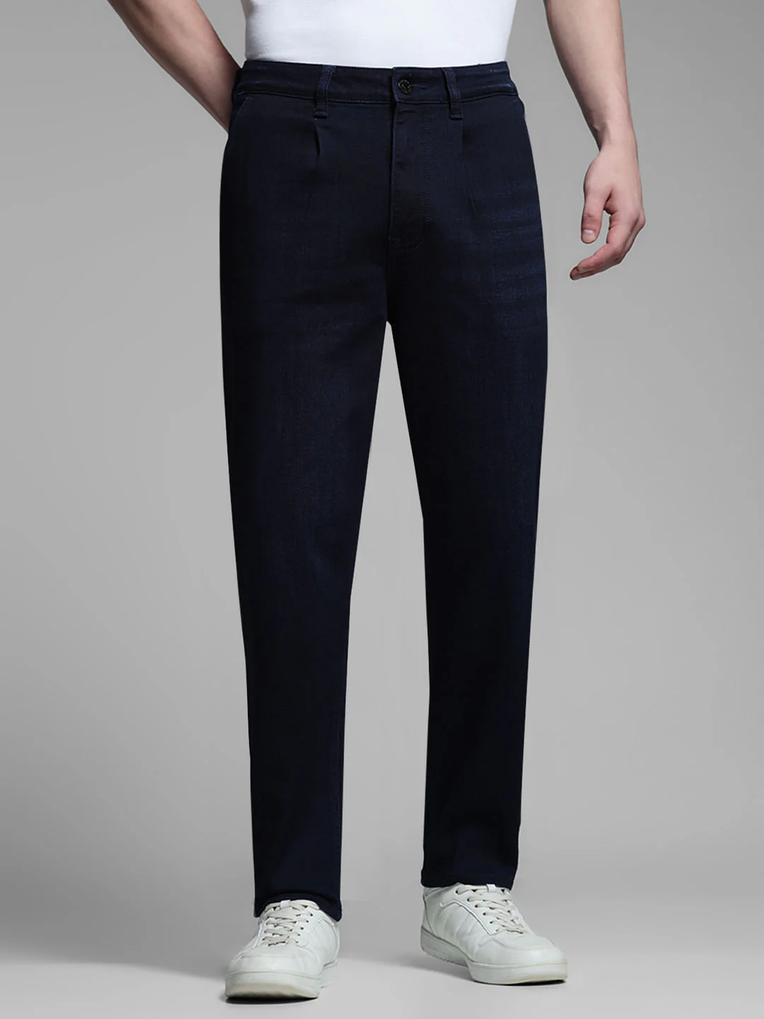 Dark Blue Low Rise Regular Fit Jeans