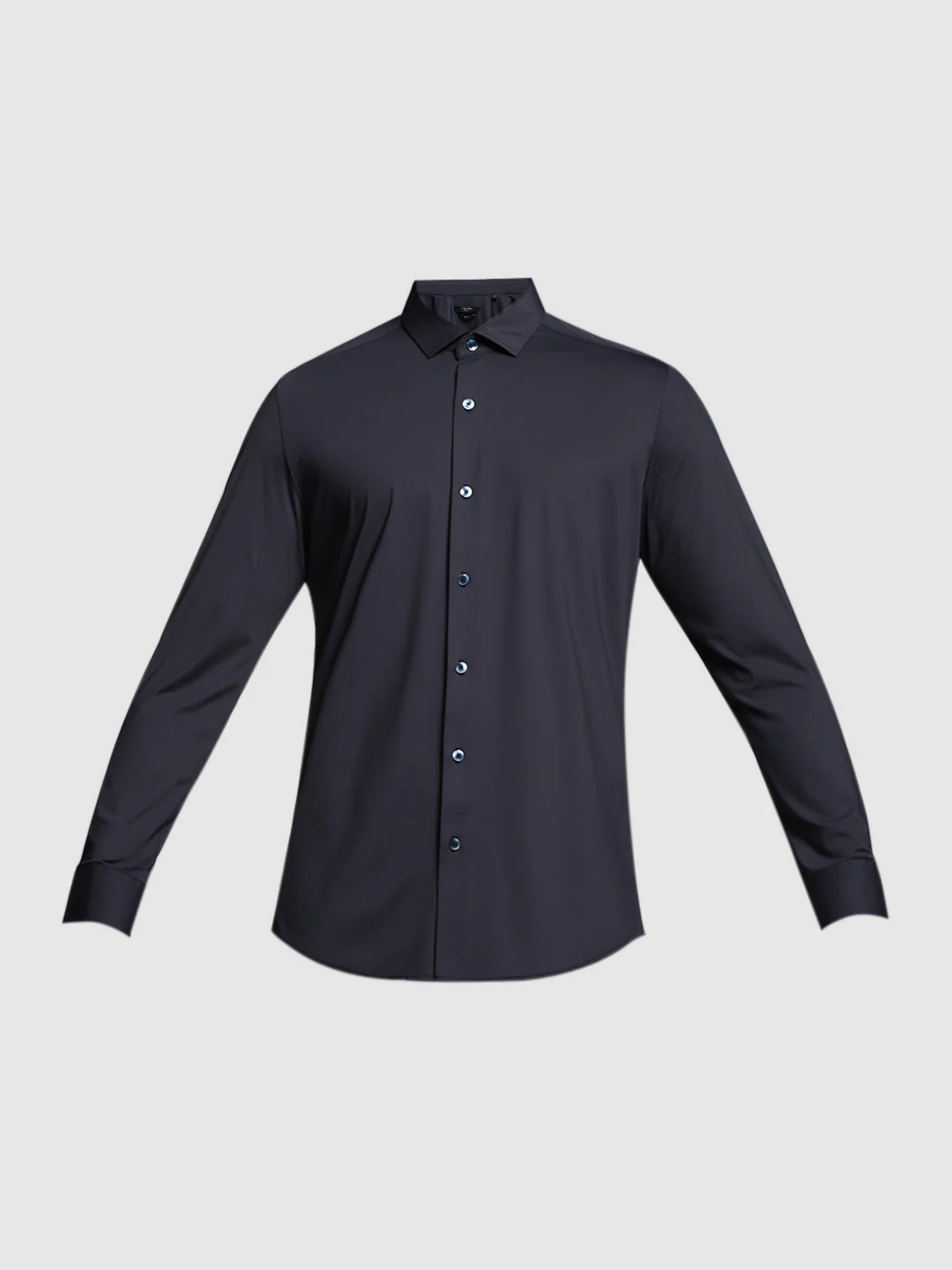 Navy Blue Slim Fit Shirt - Image 7