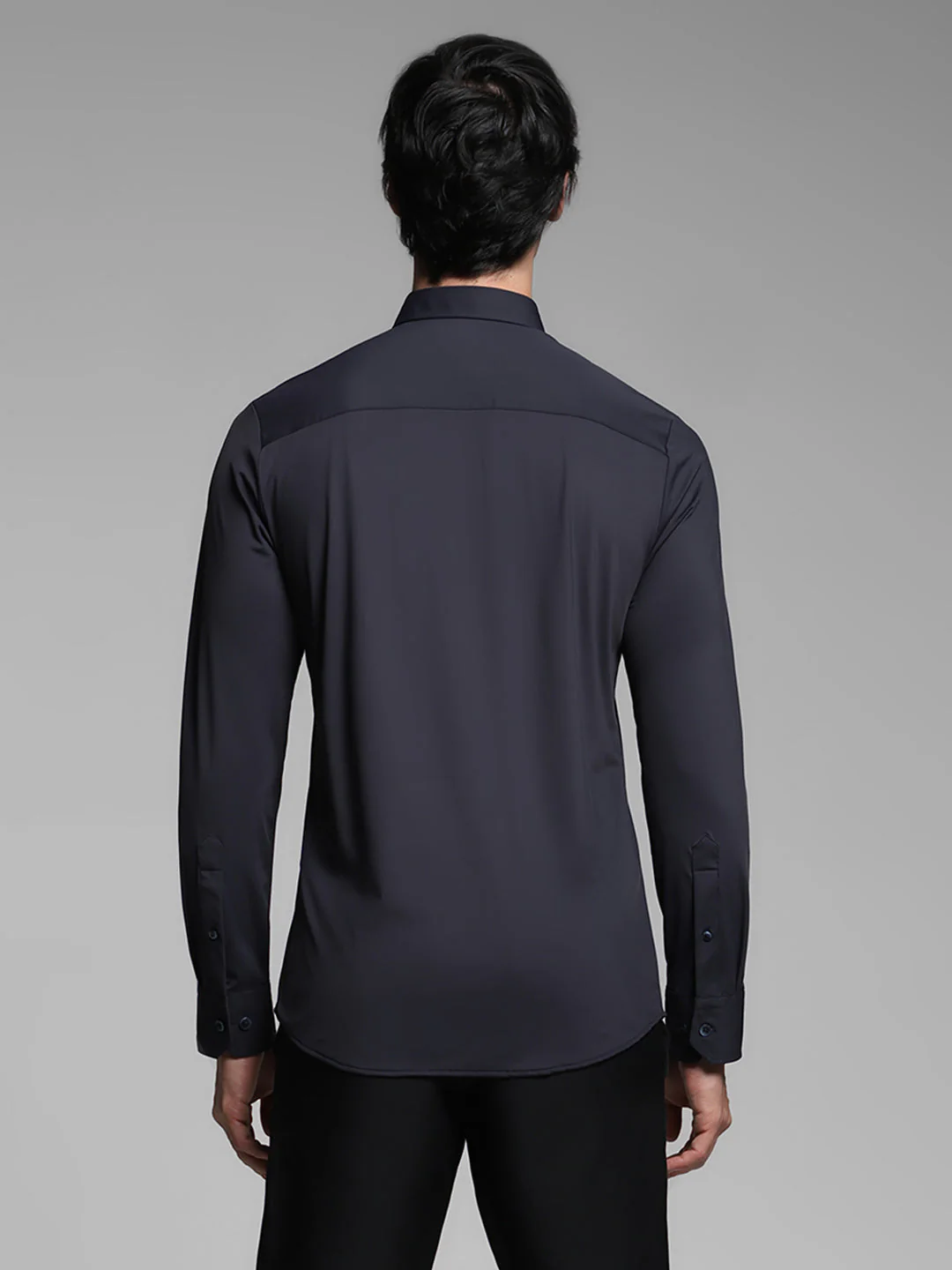 Navy Blue Slim Fit Shirt - Image 9