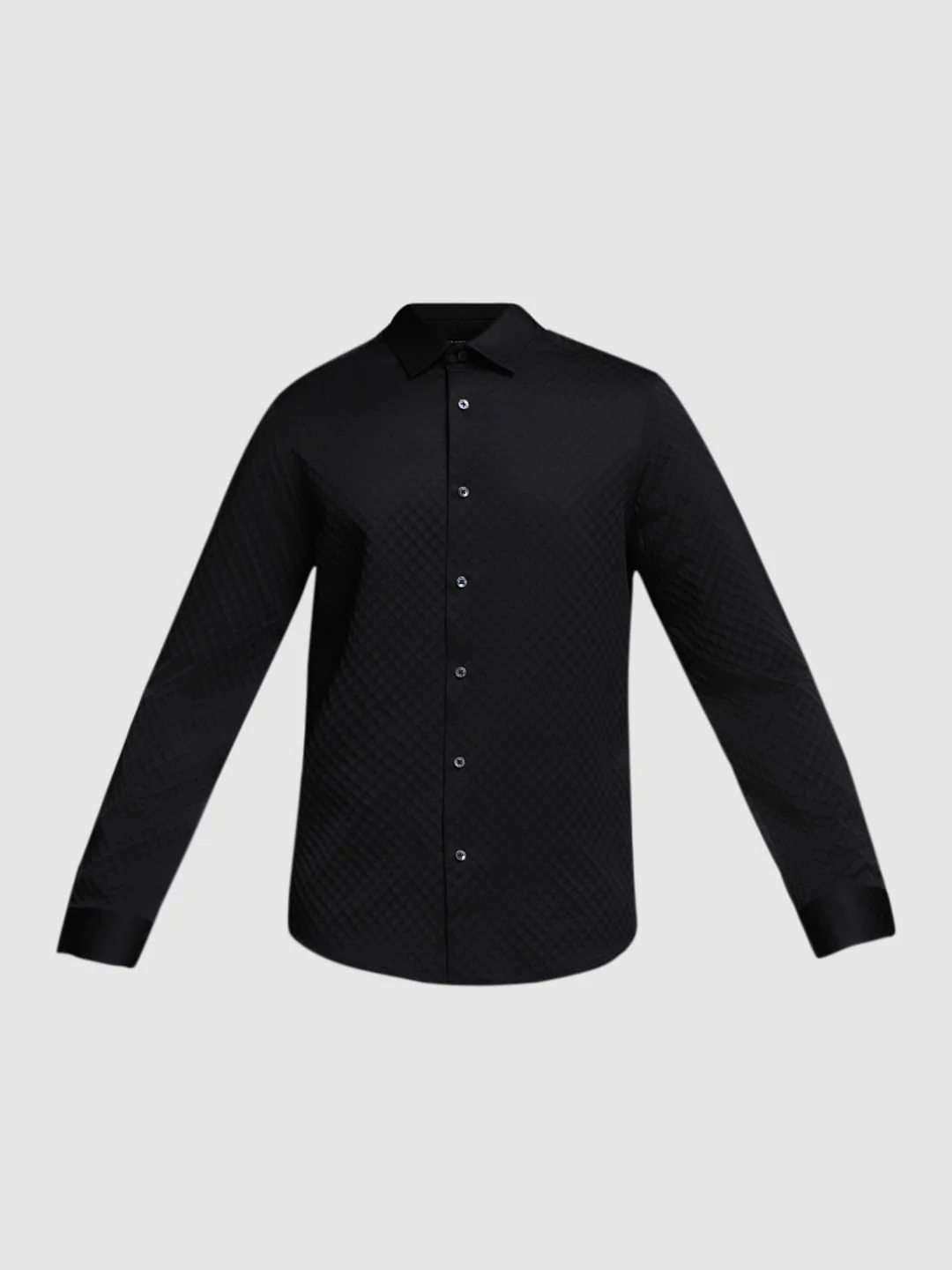 Black Dobby Full Sleeves Shirt - Image 7