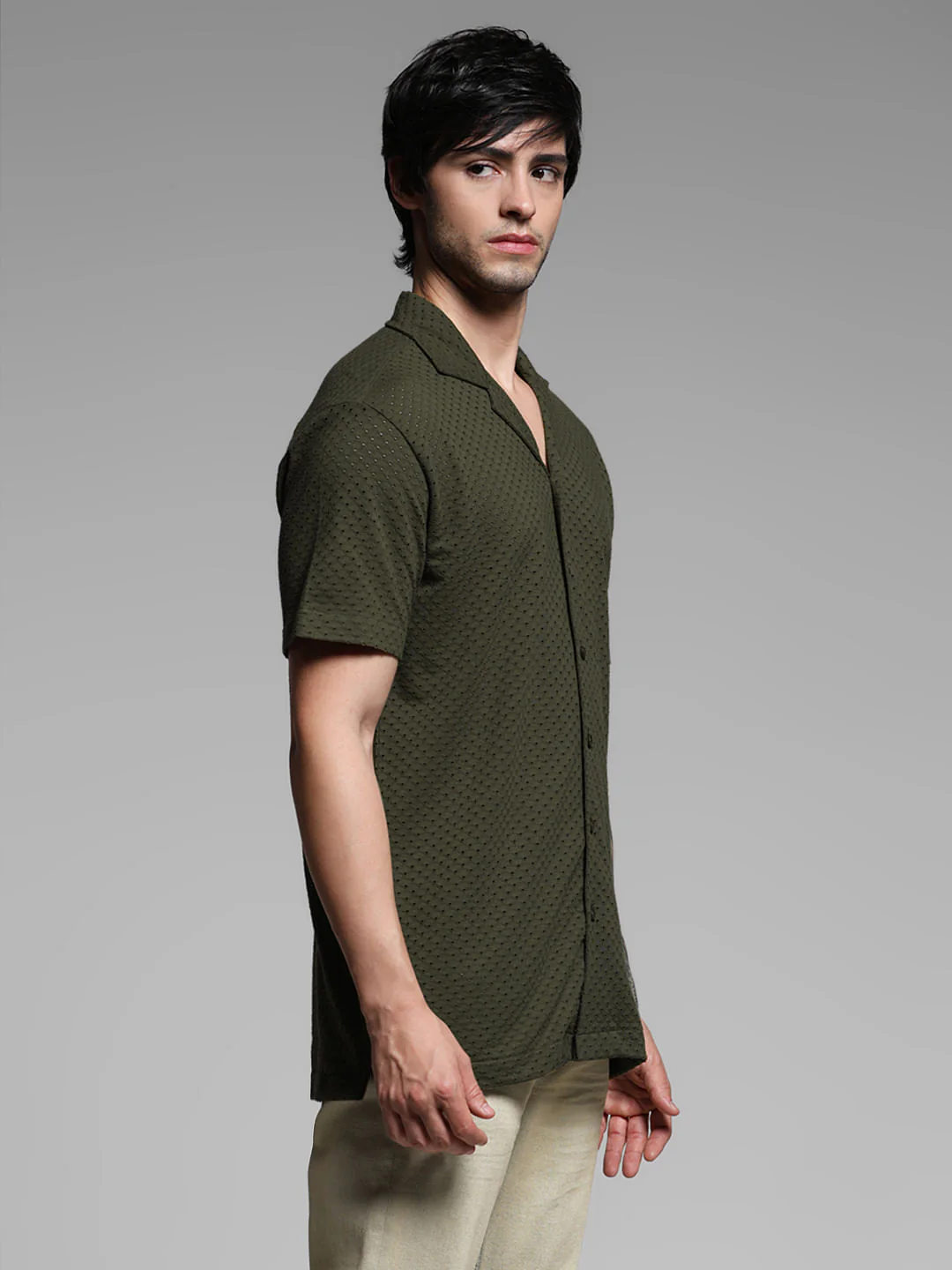 Green Resort Collar Shirt - Image 3