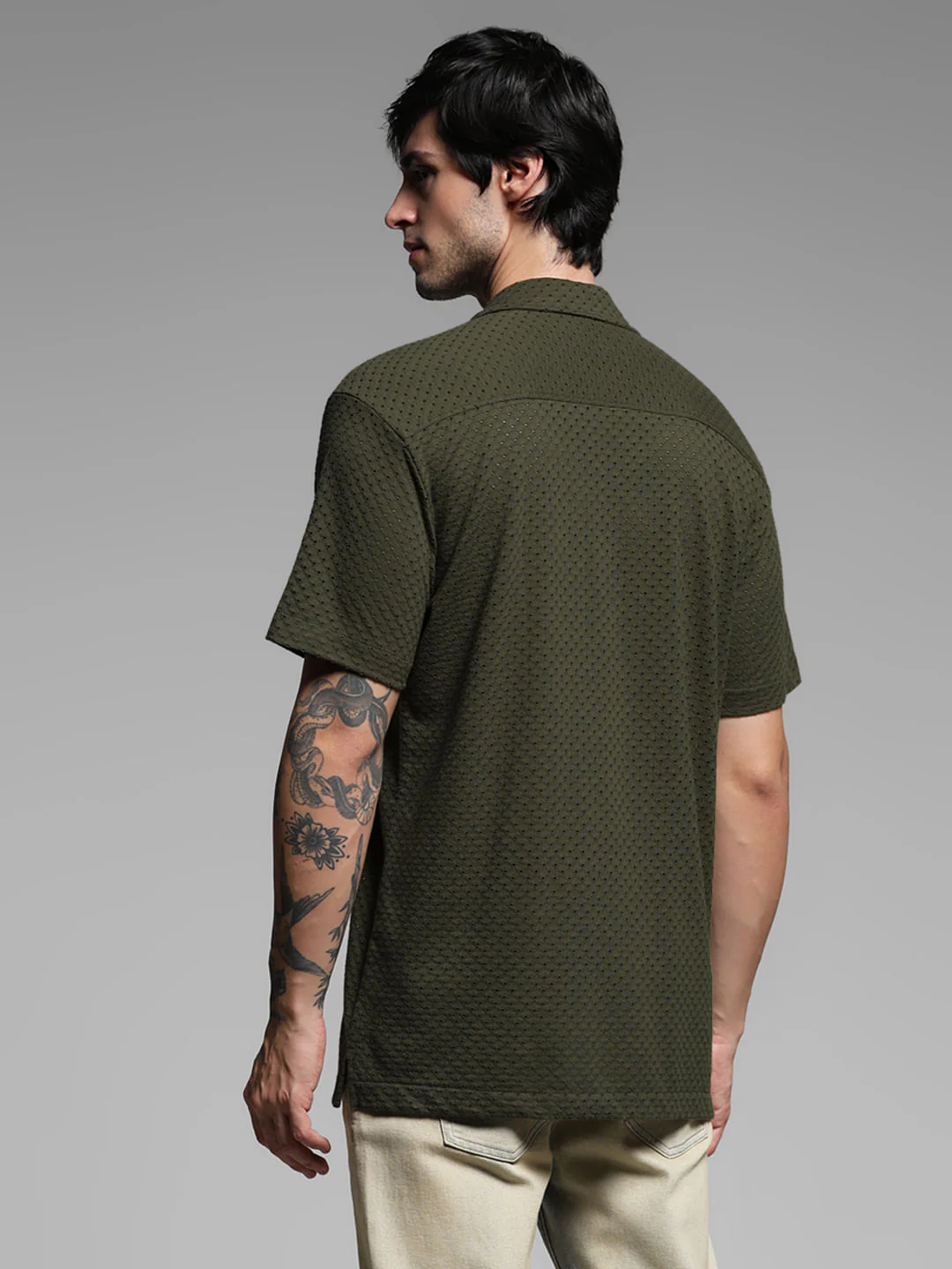 Green Resort Collar Shirt - Image 4