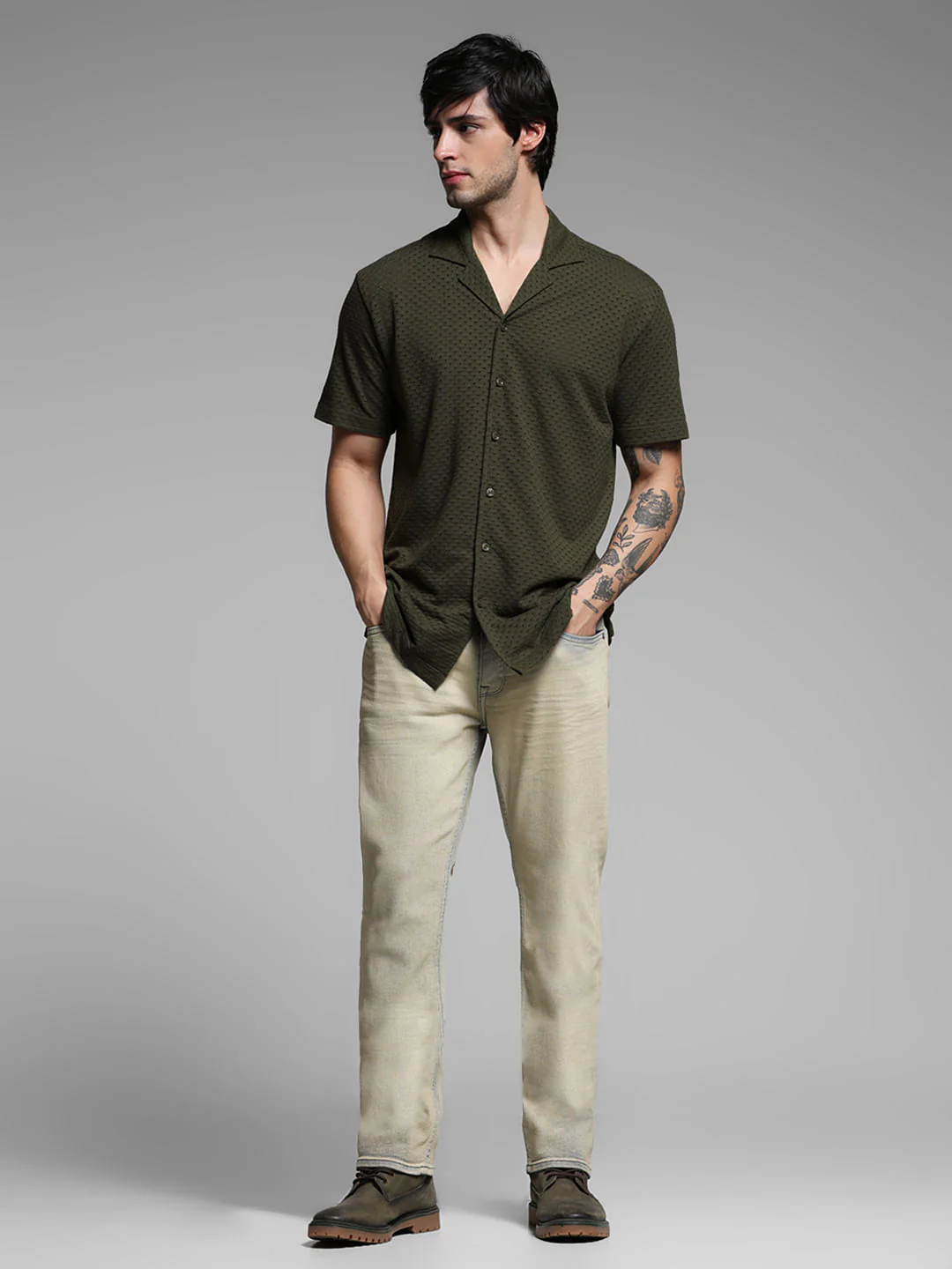 Green Resort Collar Shirt - Image 6