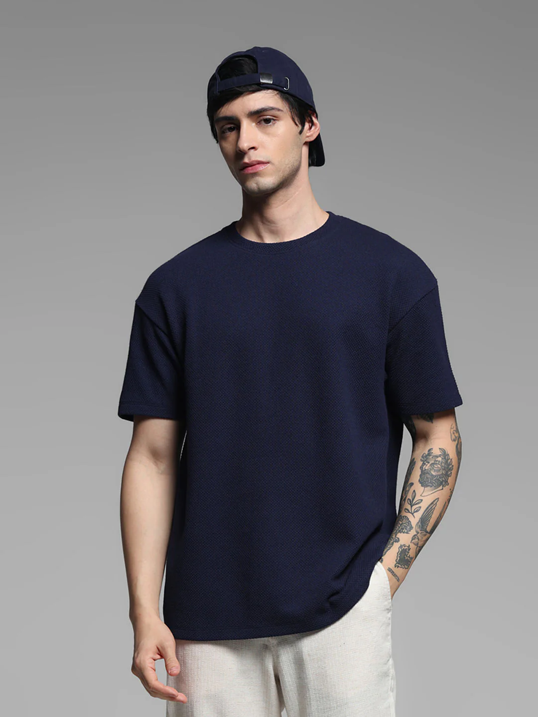 Navy Blue Crew Neck T-shirt
