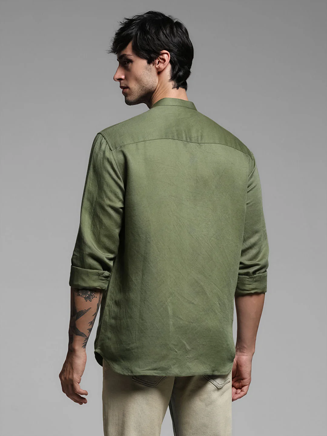 GREEN LINEN SHIRT - Image 4