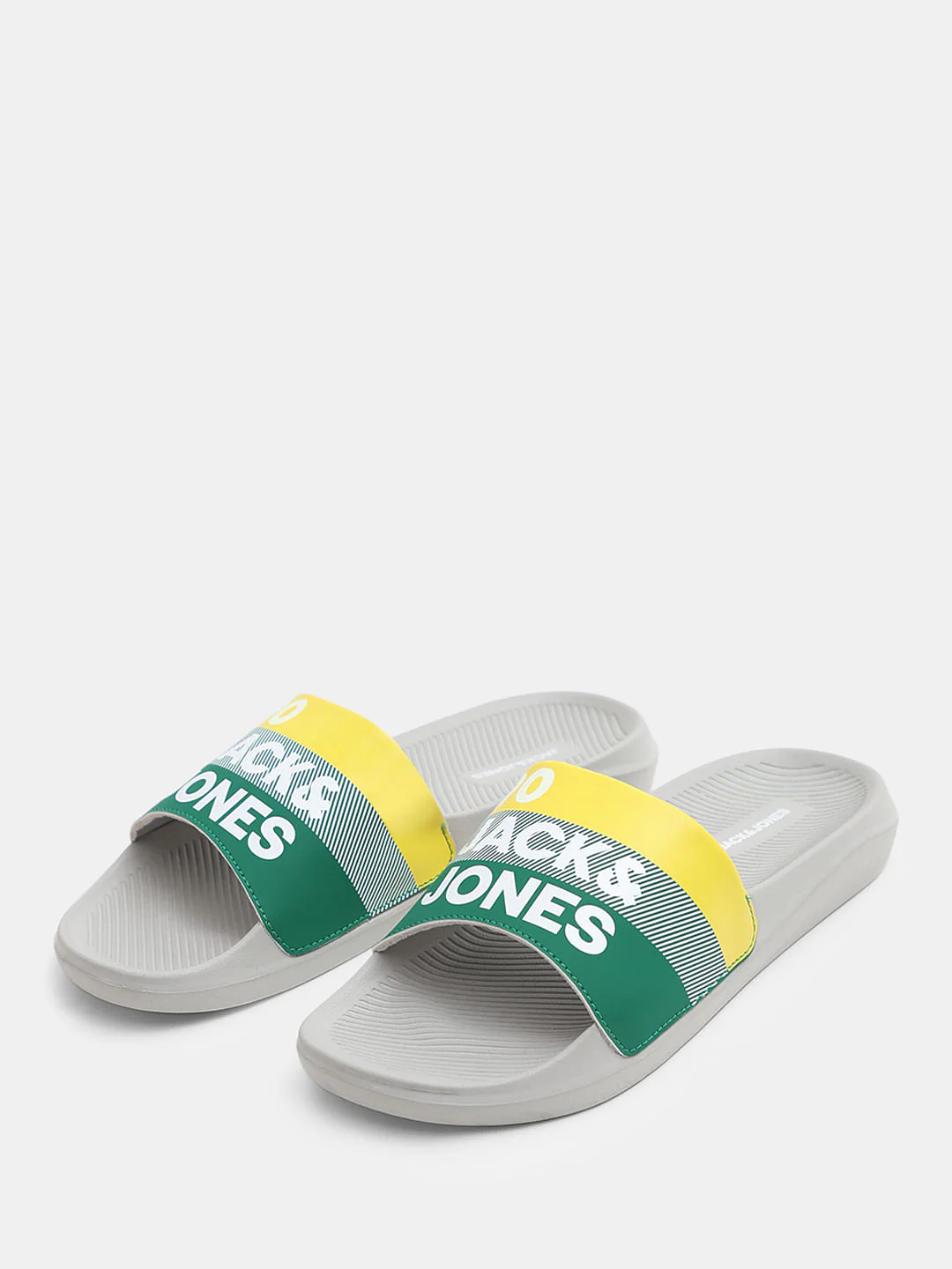 Grey Logo Print Pool Sliders - Image 6