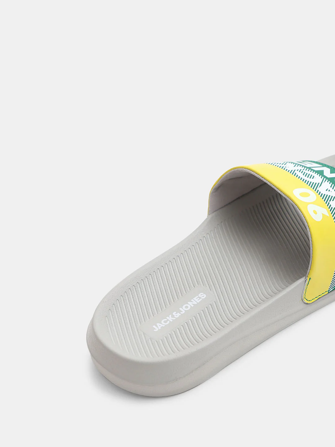 Grey Logo Print Pool Sliders - Image 8