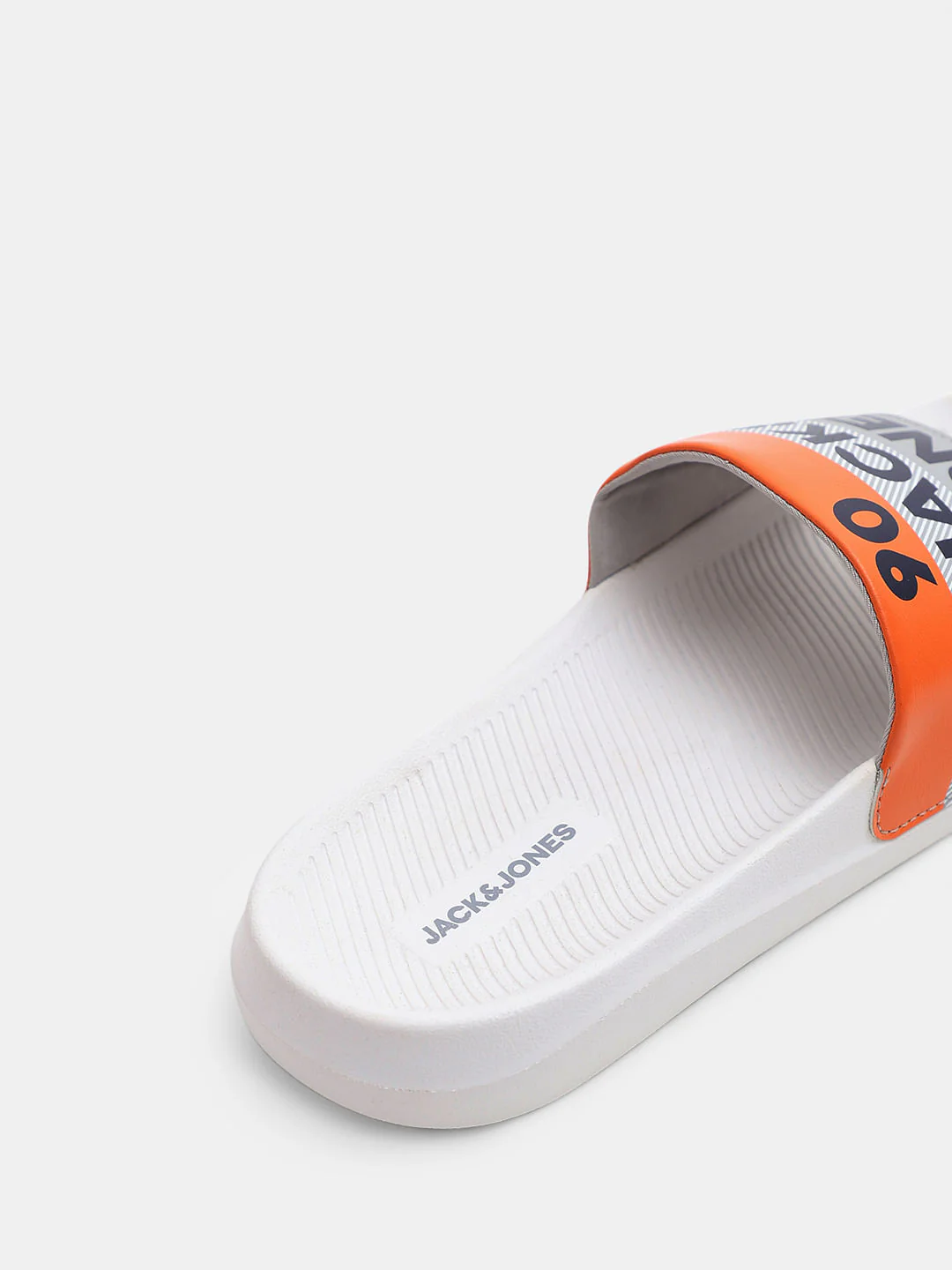 White Logo Print Pool Sliders - Image 8