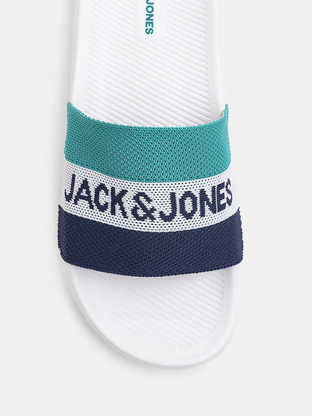 White Logo Print Pool Sliders - Image 7