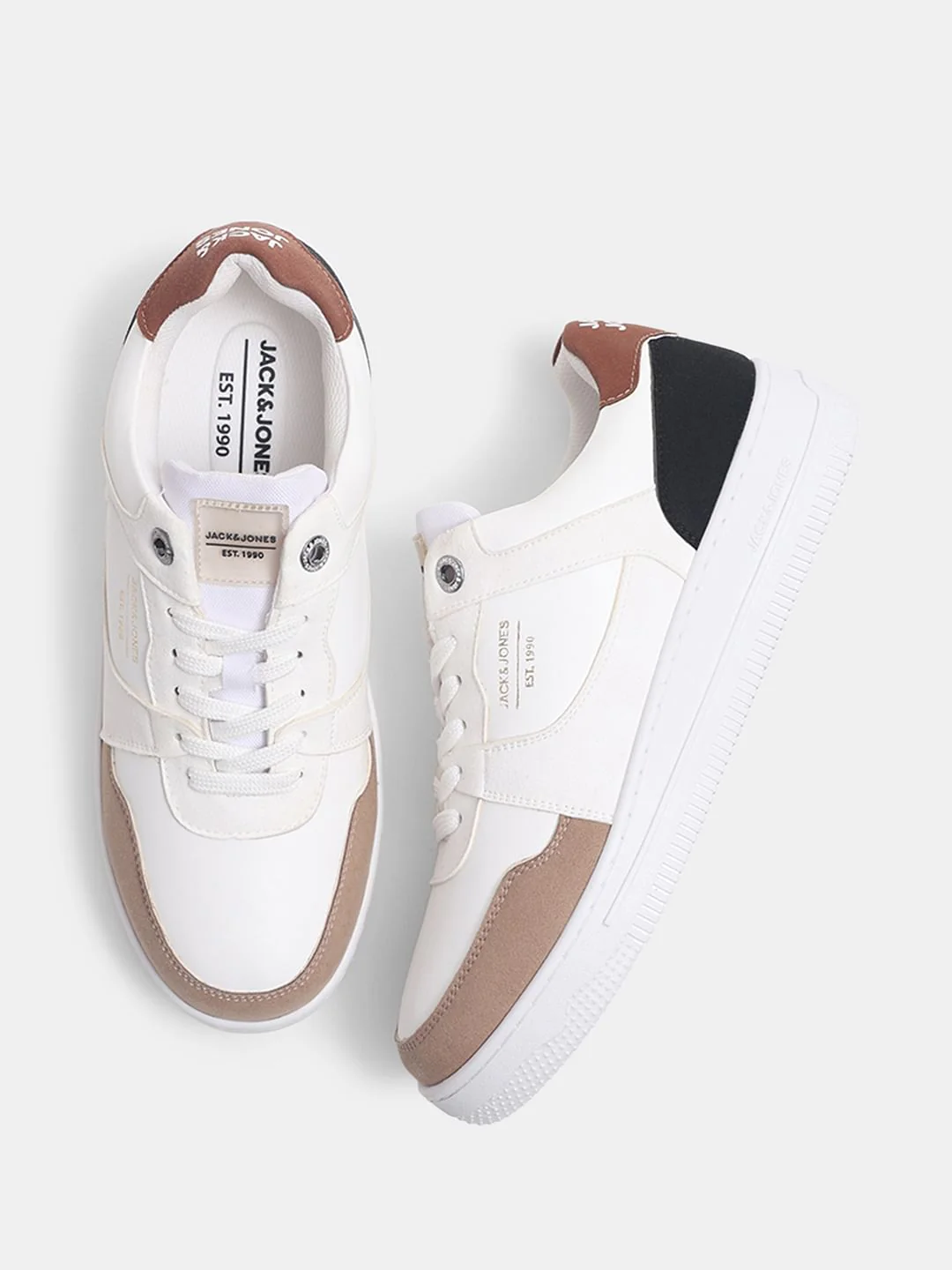 White Colourblocked Sneakers - Image 3