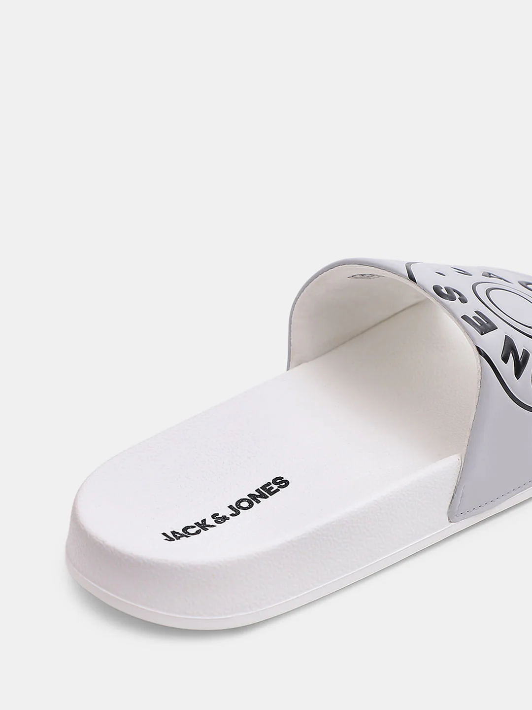 White Logo Print Pool Sliders - Image 8