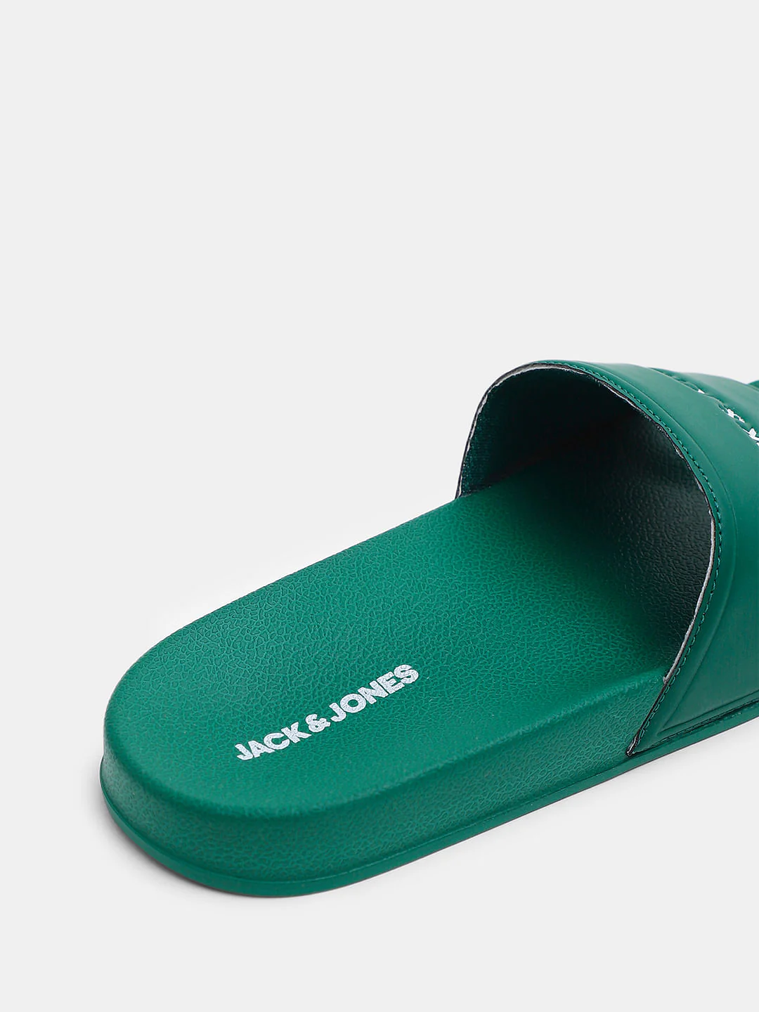 Green Small Logo Print Pool Sliders - Image 8