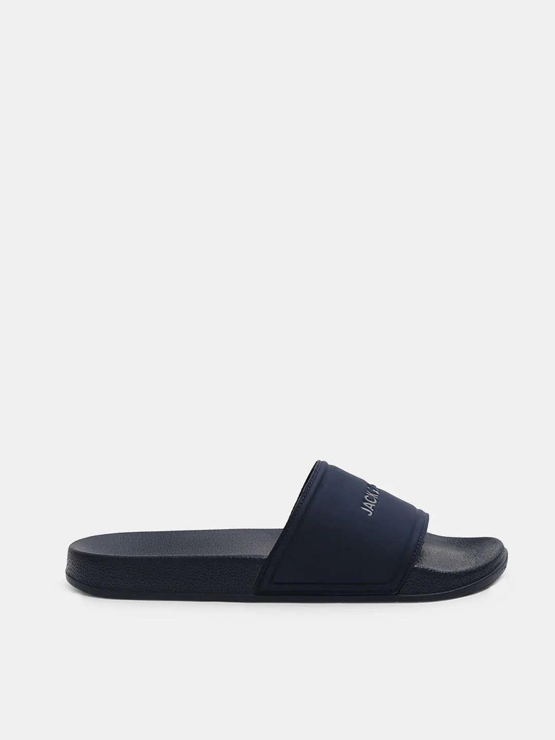 Navy Blue Logo Print Pool Sliders - Image 2