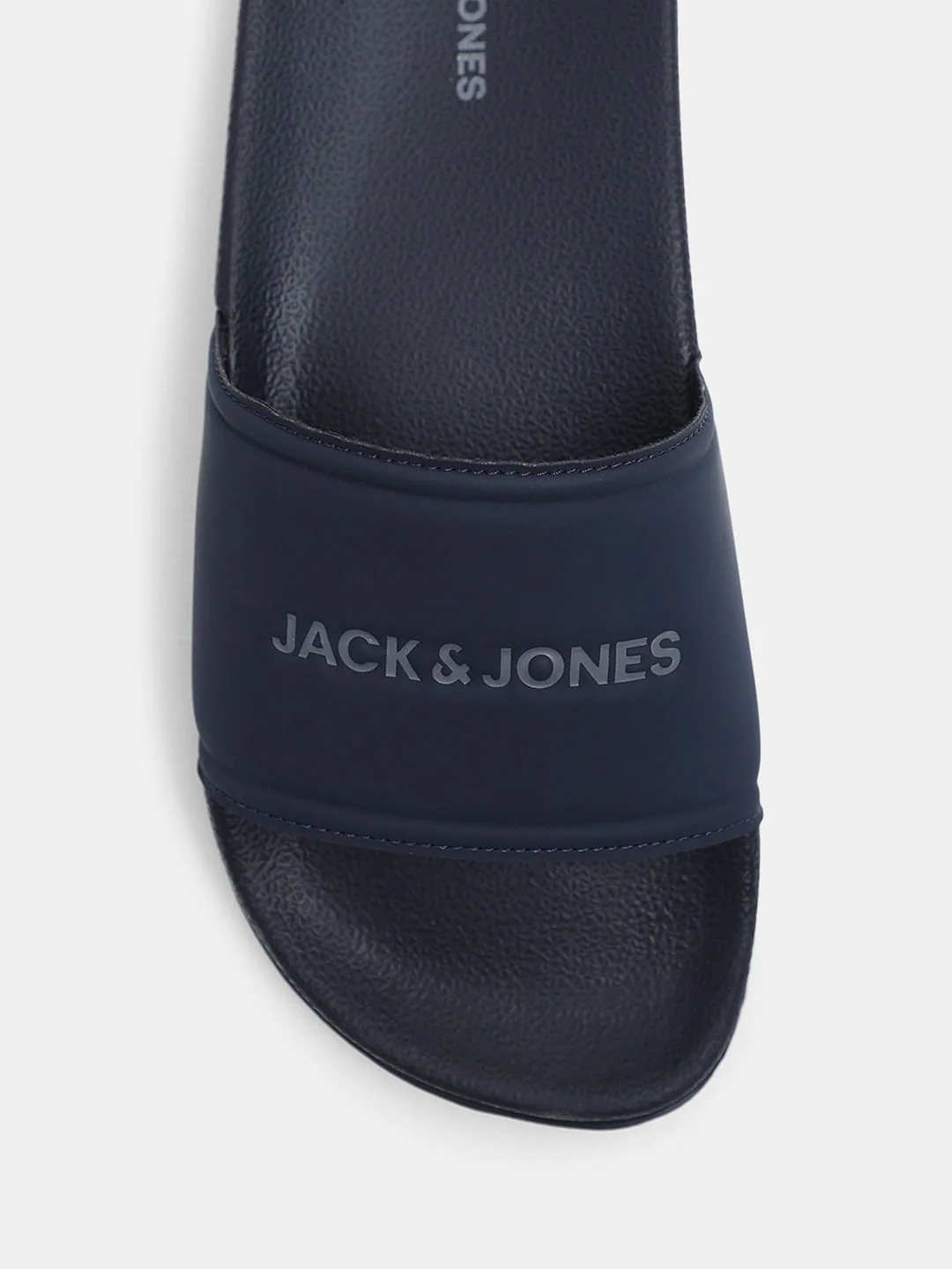 Navy Blue Logo Print Pool Sliders - Image 7