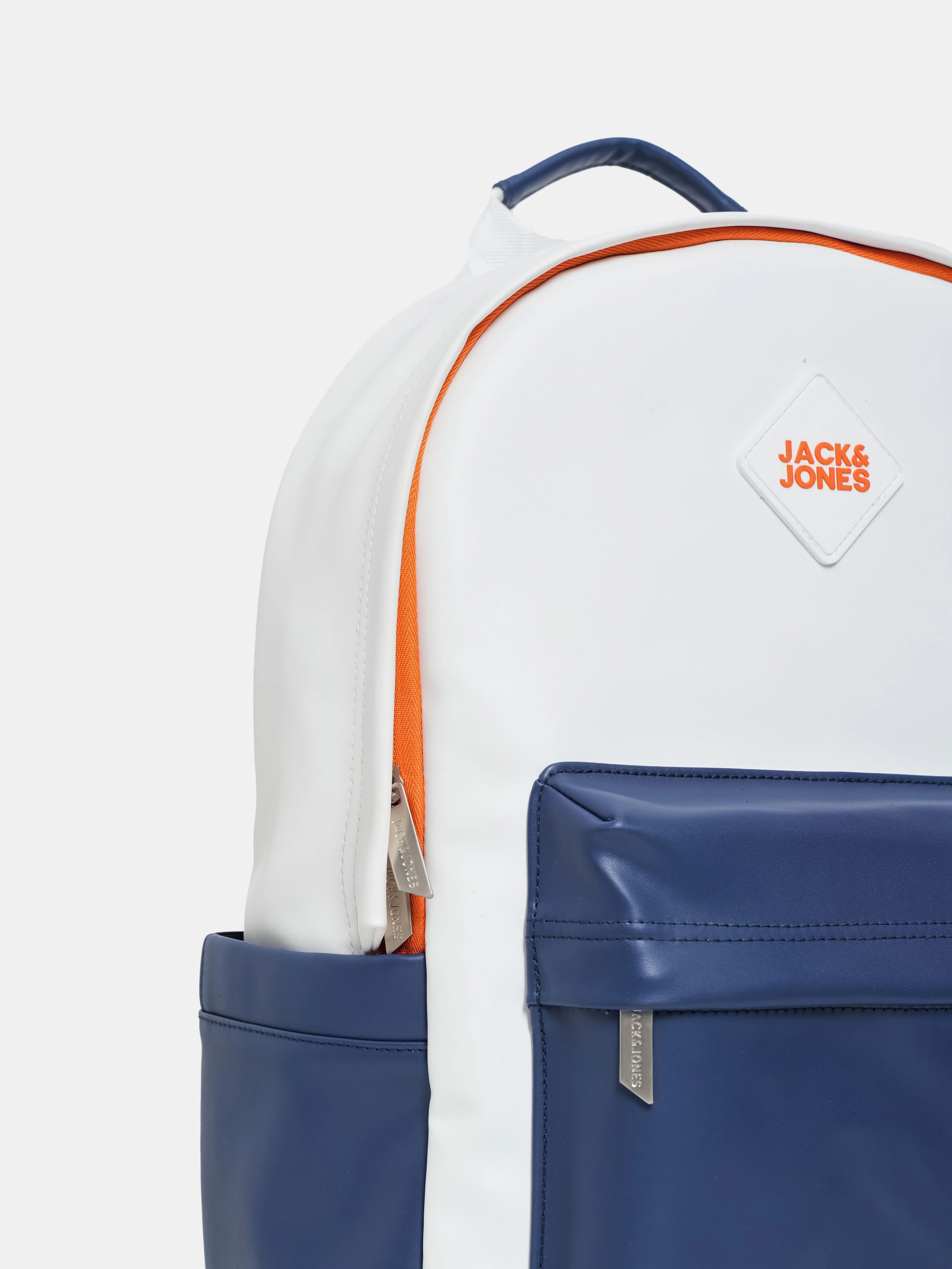 White Colourblocked Backpack - Image 4