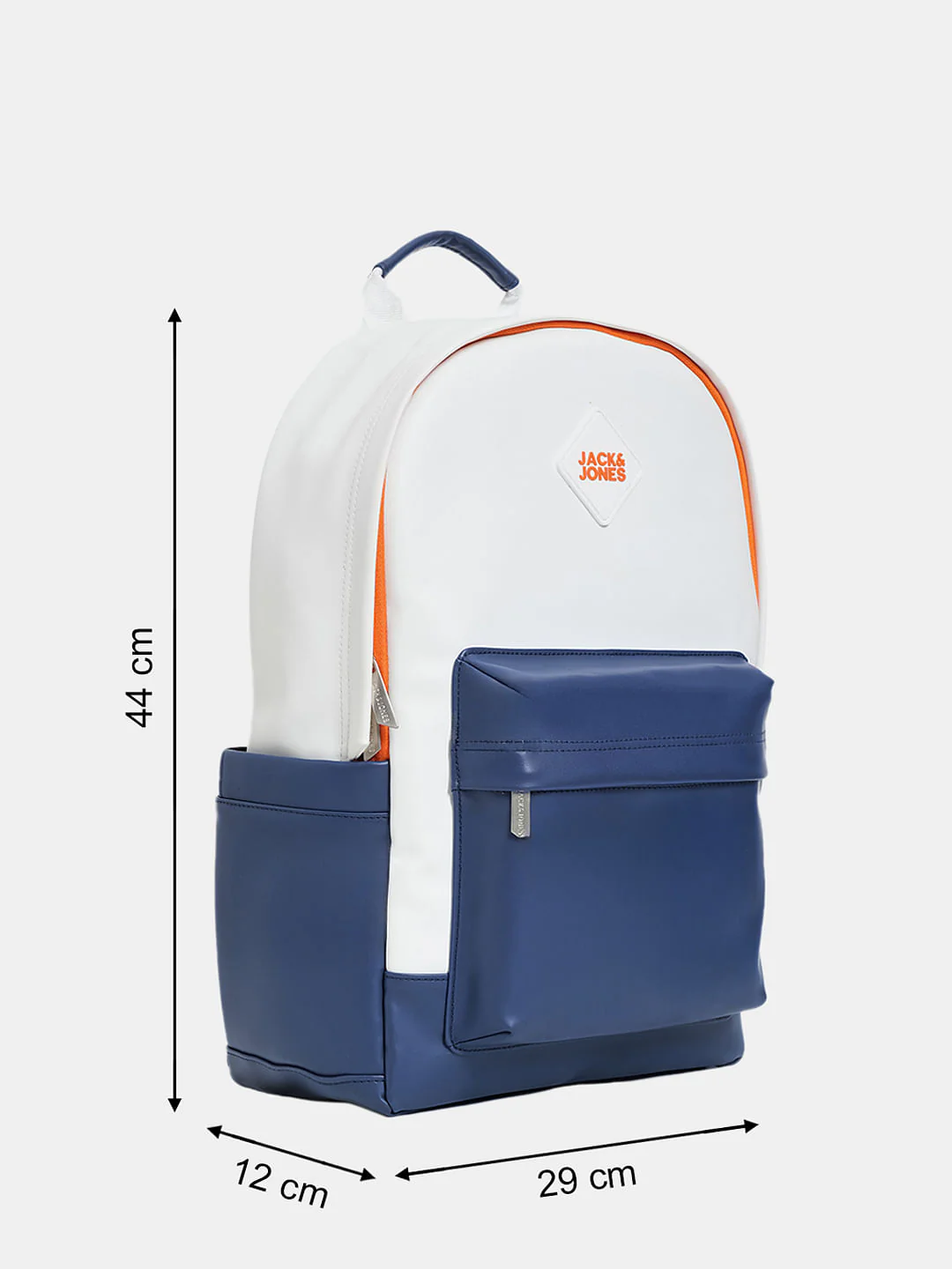 White Colourblocked Backpack - Image 7