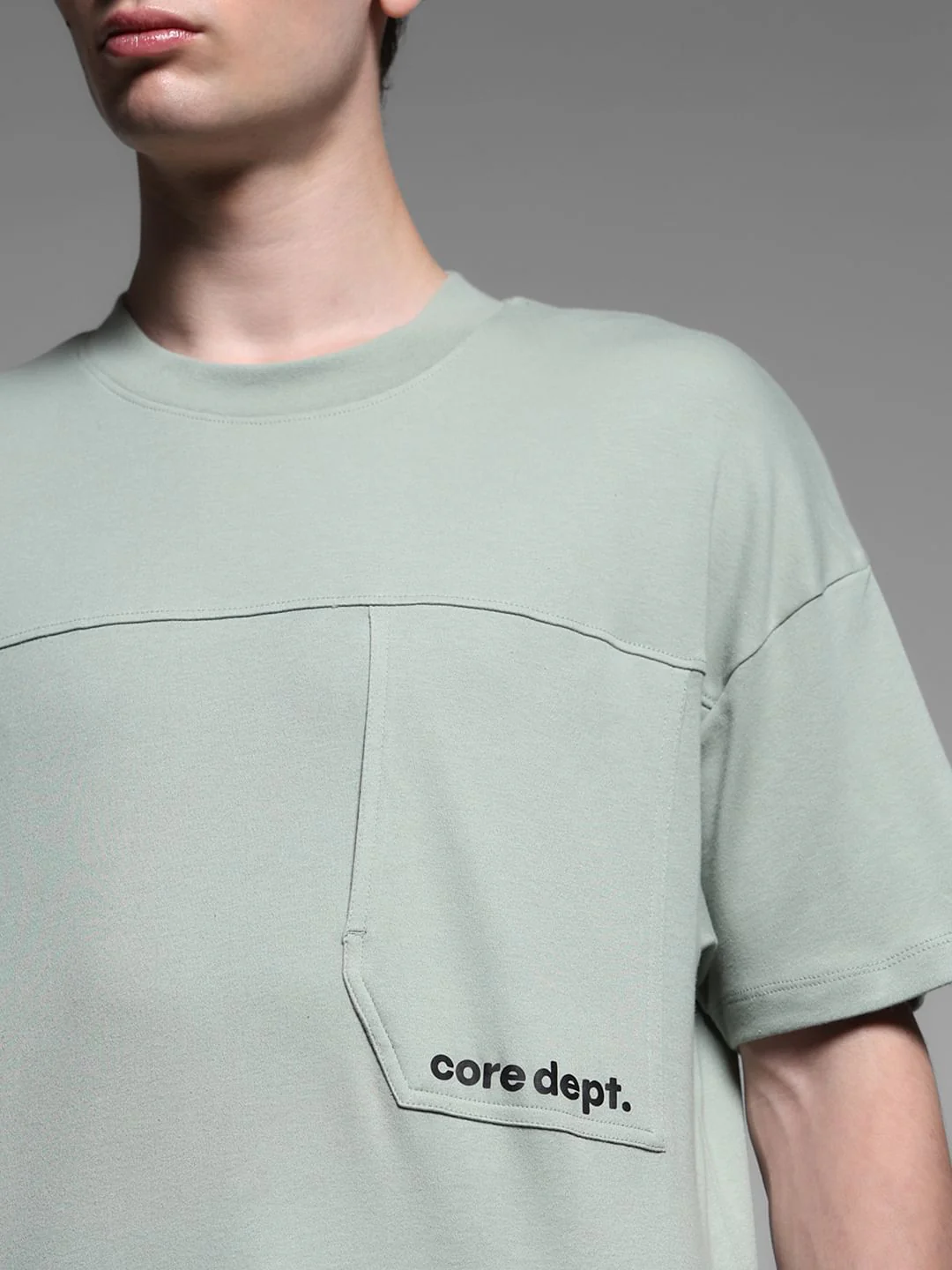 GREEN CREW NECK T-SHIRT - Image 5