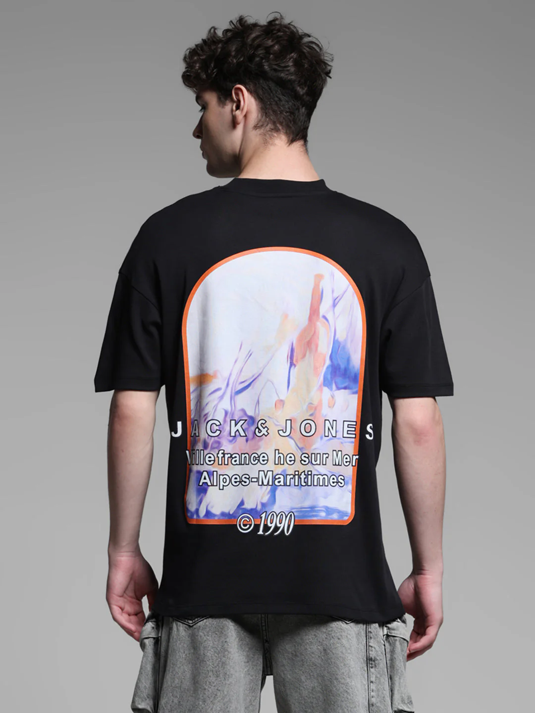 Black Oversized Crew Neck T-shirt - Image 4