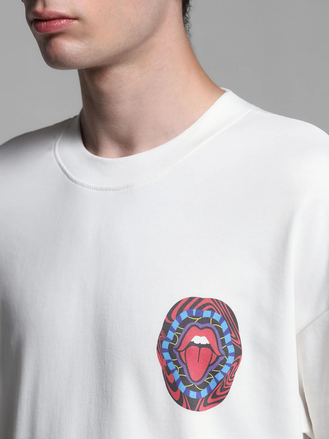 WHITE PRINTED T-SHIRT - Image 5