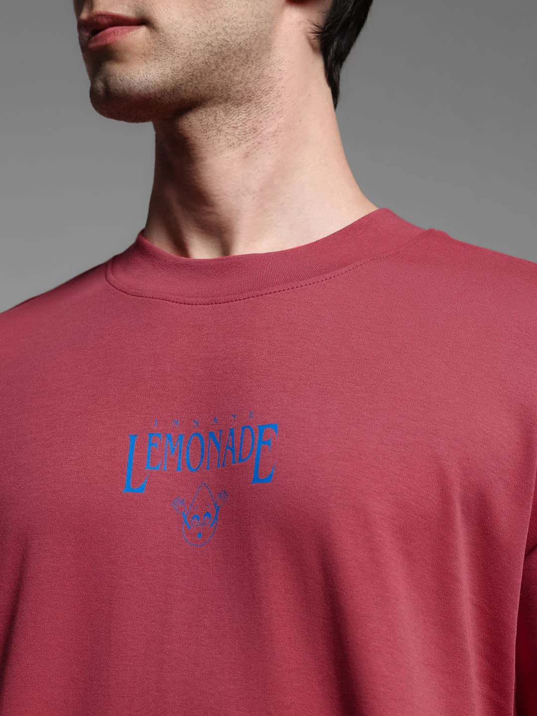 Dark Pink Cotton Oversized T-shirt - Image 5