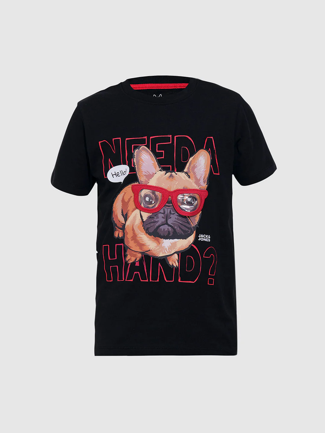 Boys Black Doggo Print T-shirt - Image 7