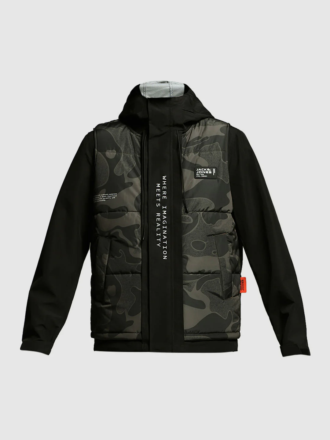 Green Camo Print Hooded Jacket - Image 8