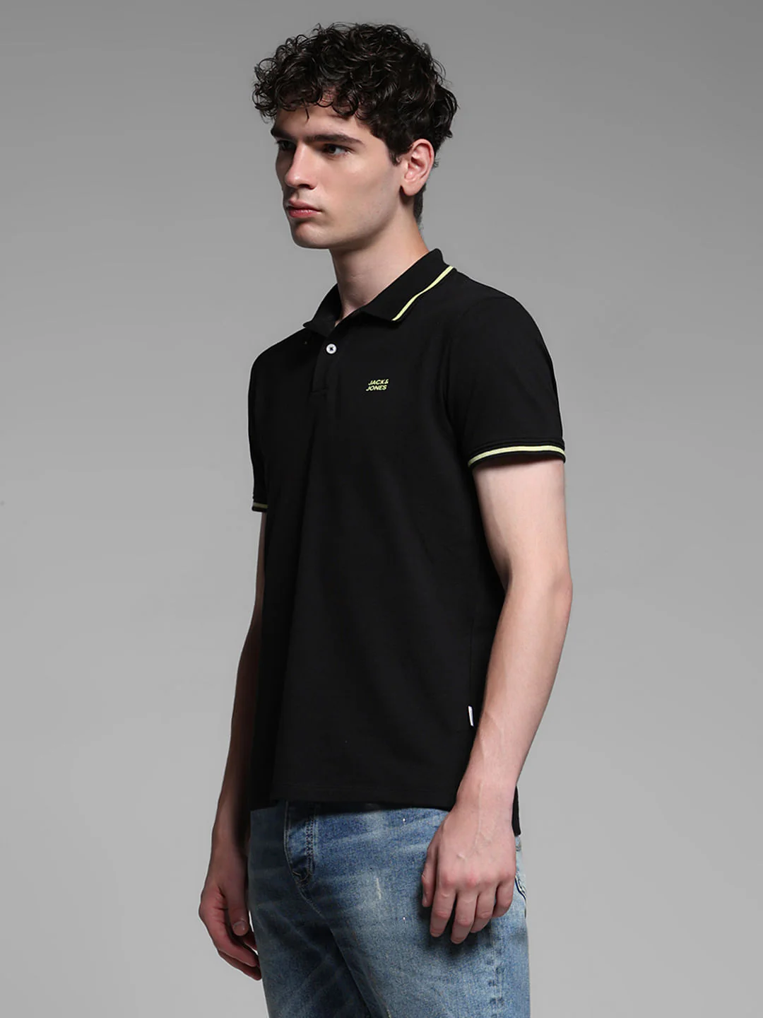 BLACK LOGO PRINT POLO - Image 3