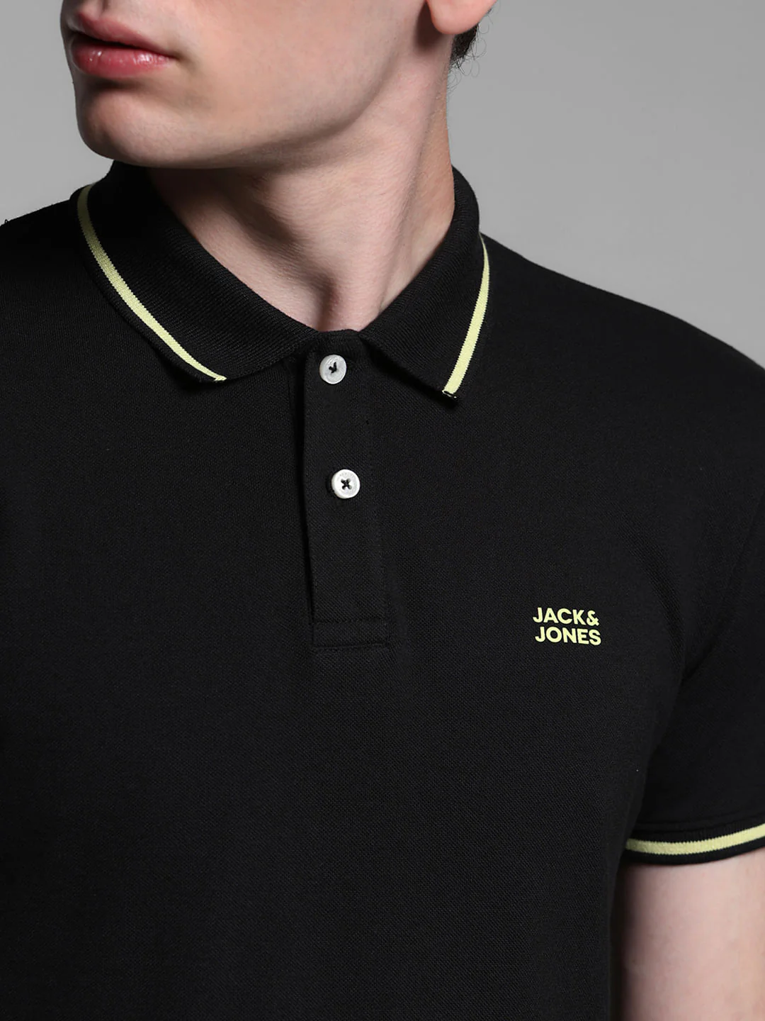 BLACK LOGO PRINT POLO - Image 5