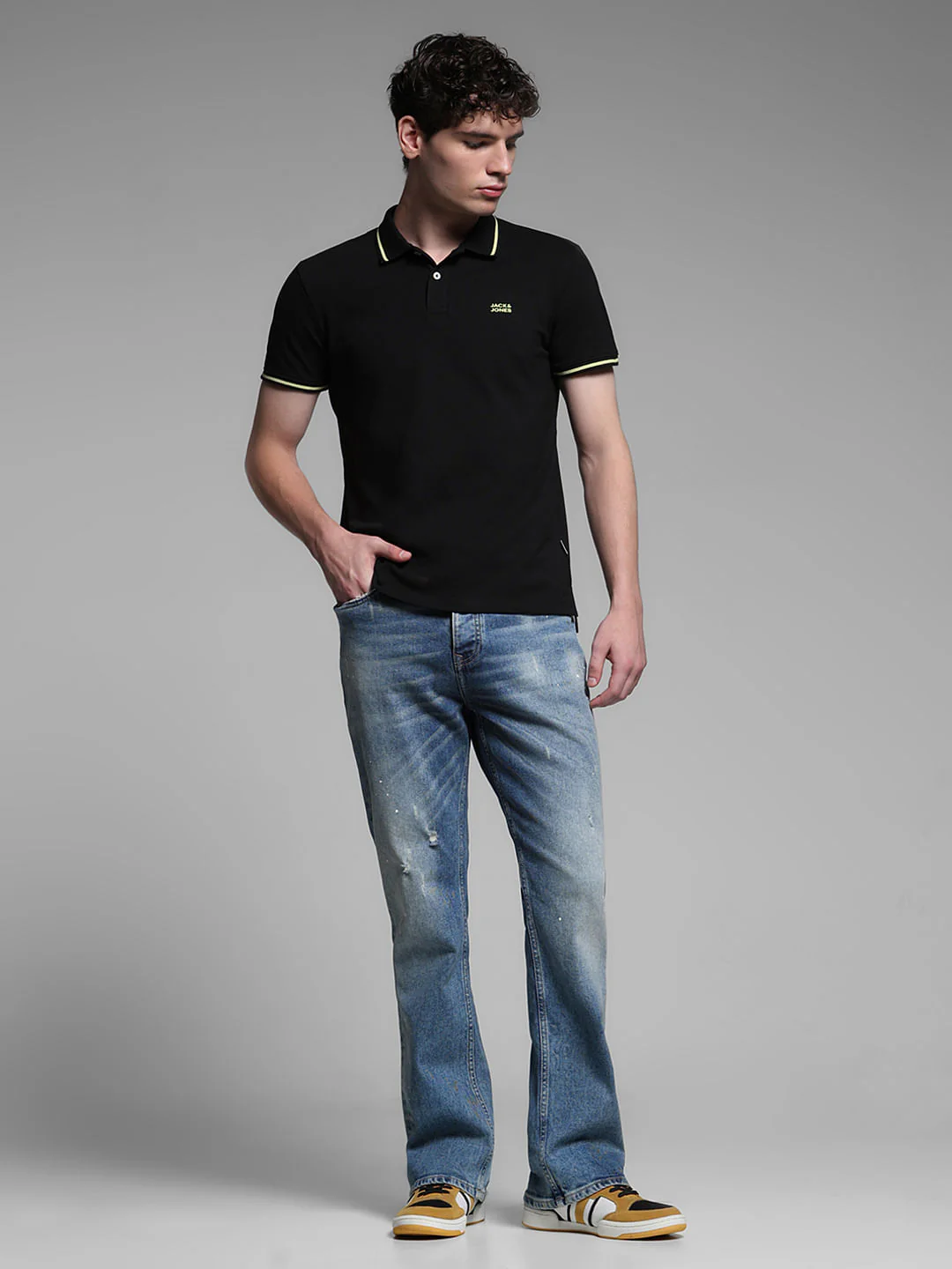 BLACK LOGO PRINT POLO - Image 6