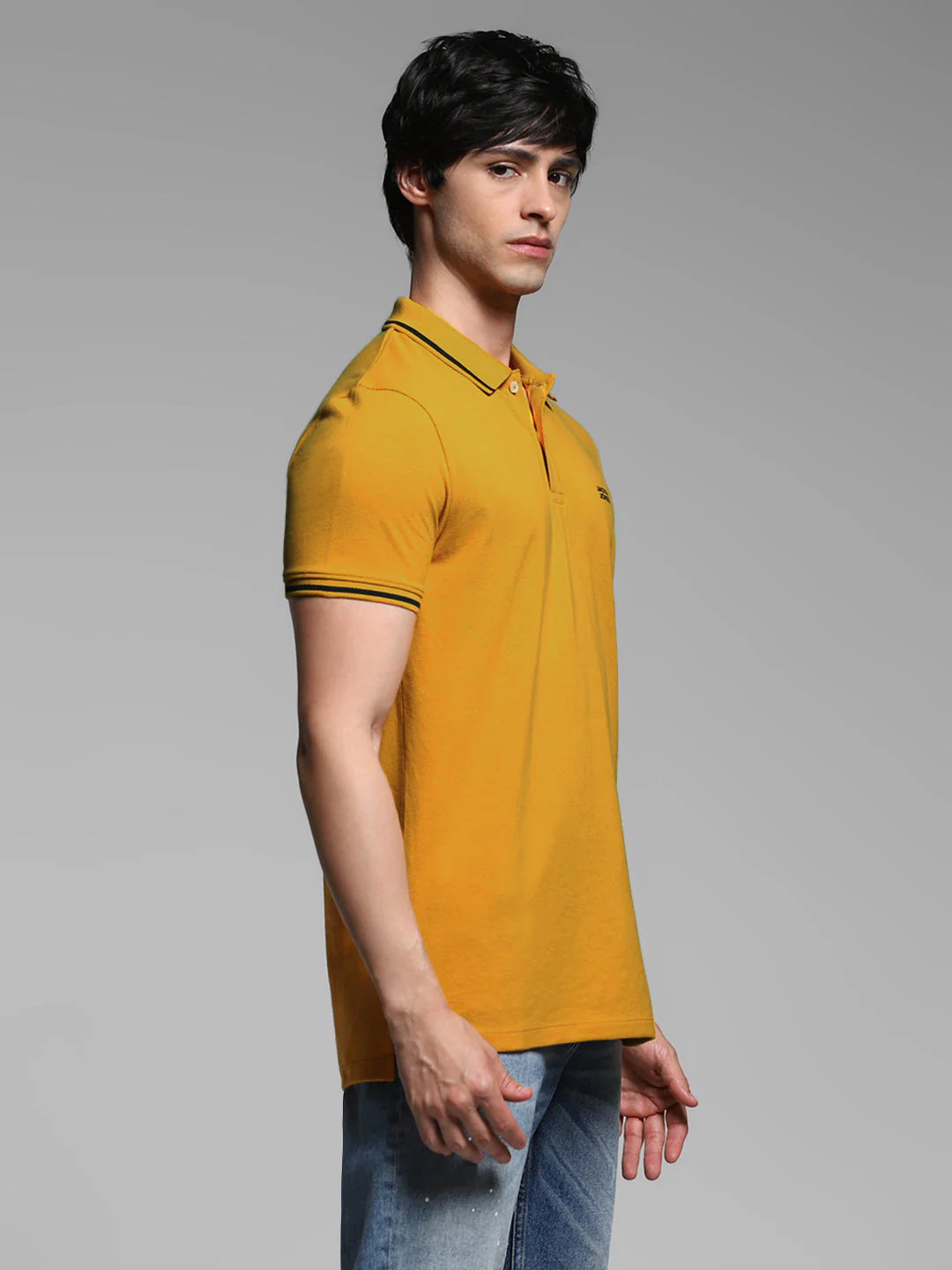 Yellow Contrast Tipped Polo - Image 3