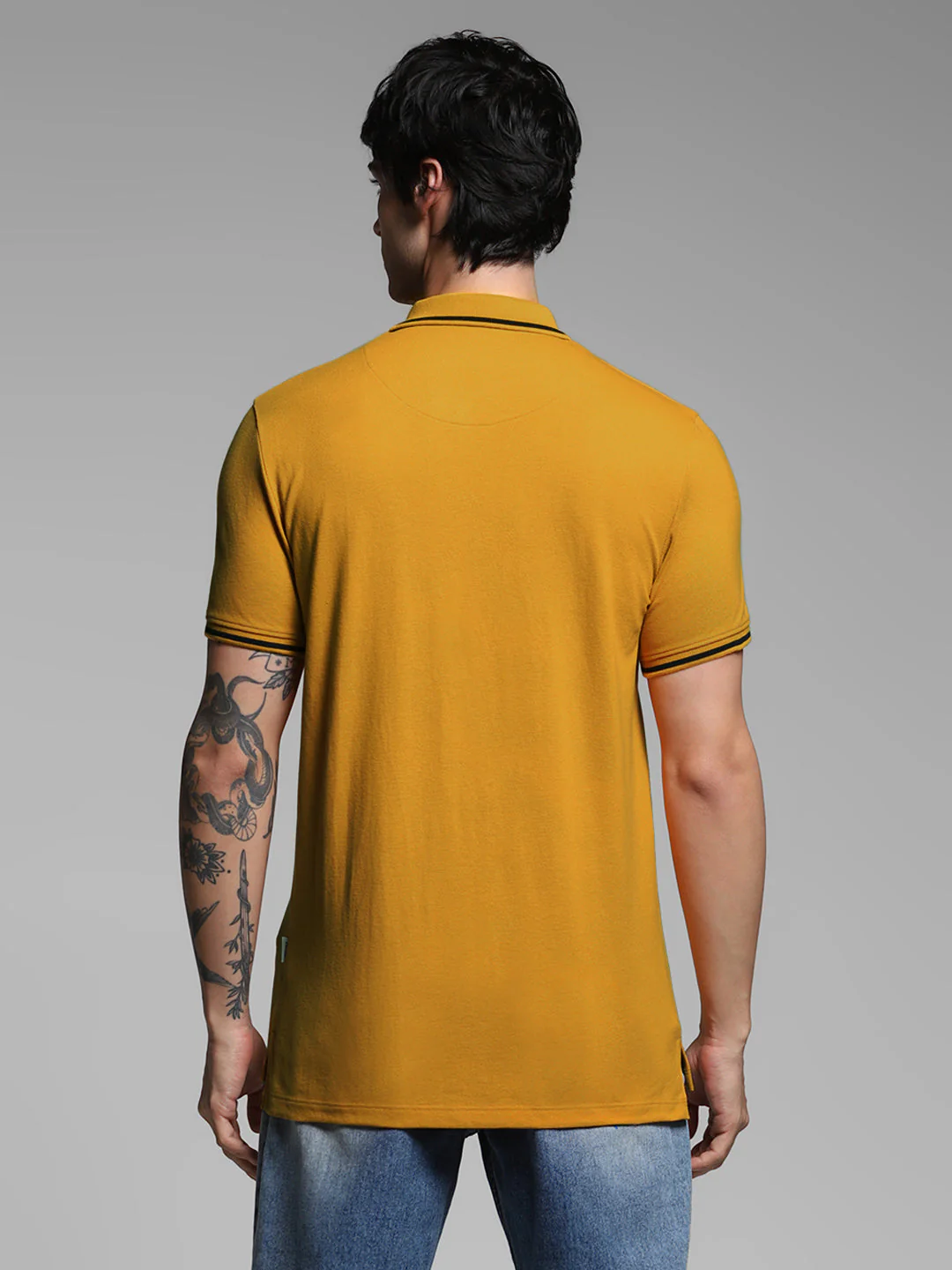 Yellow Contrast Tipped Polo - Image 4