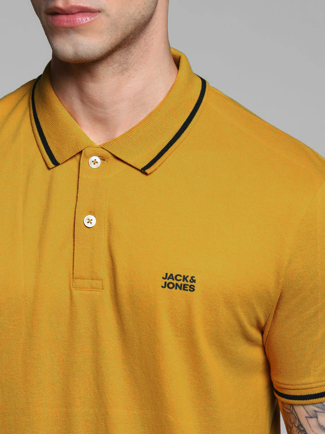 Yellow Contrast Tipped Polo - Image 5