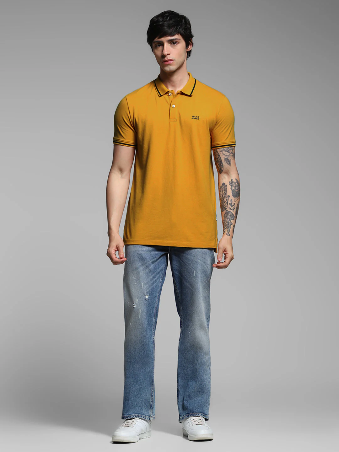 Yellow Contrast Tipped Polo - Image 6