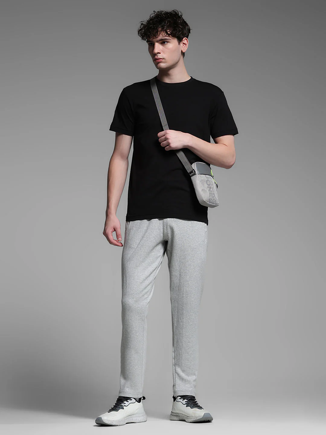 Light Grey Melange Trackpants - Image 5