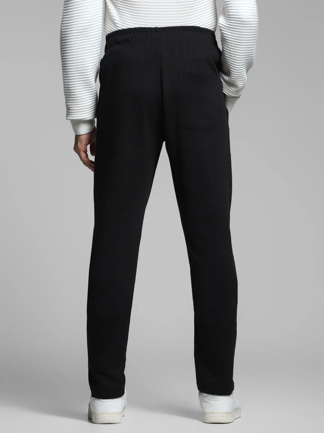 Black Regular Fit Trackpants - Image 3