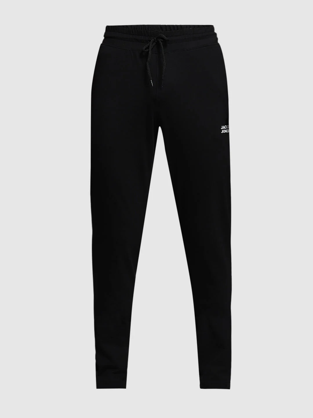 Black Cotton Slim Fit Trackpants - Image 6
