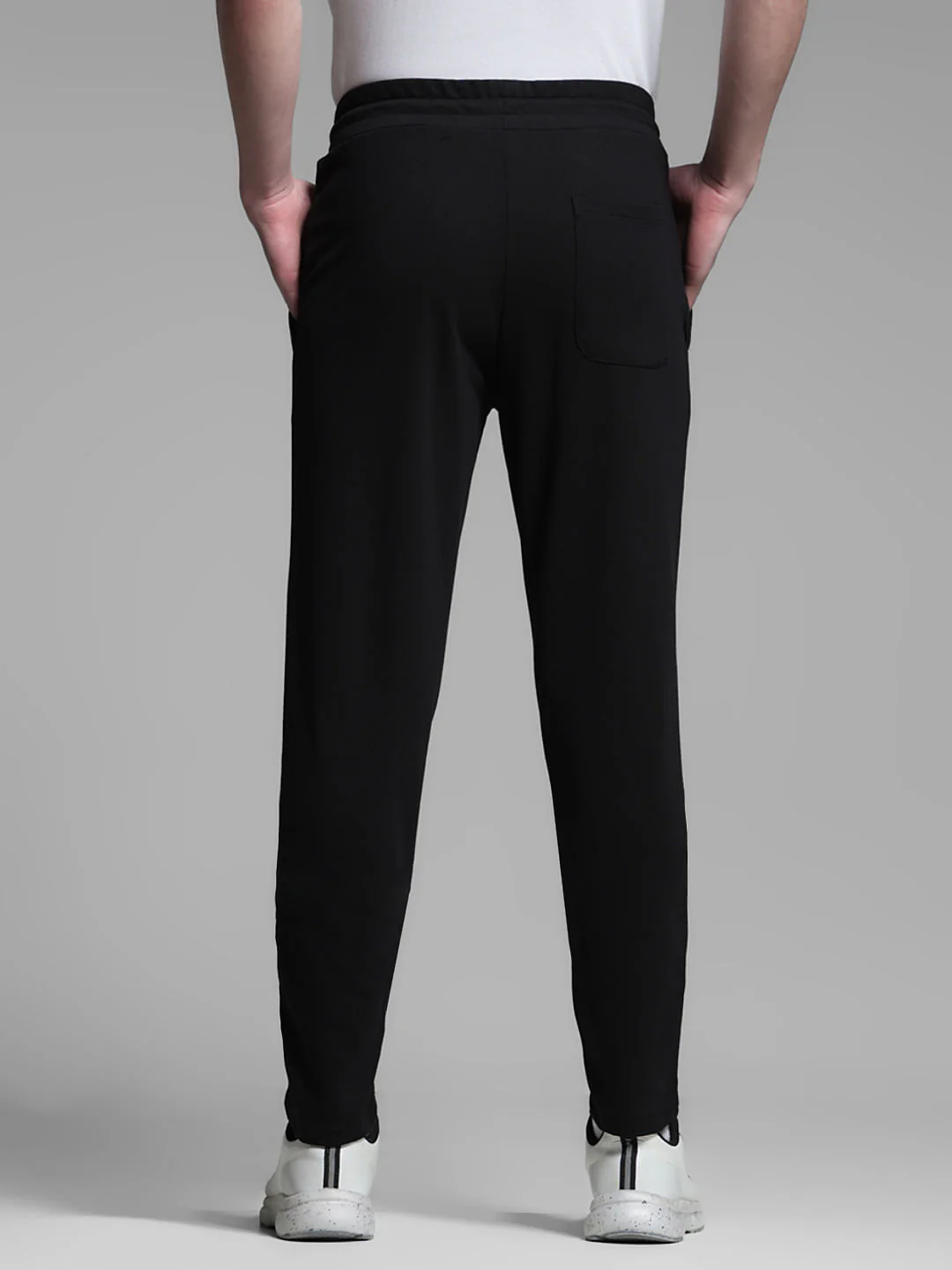 Black Anti Fit Drawstring Trackpants - Image 3