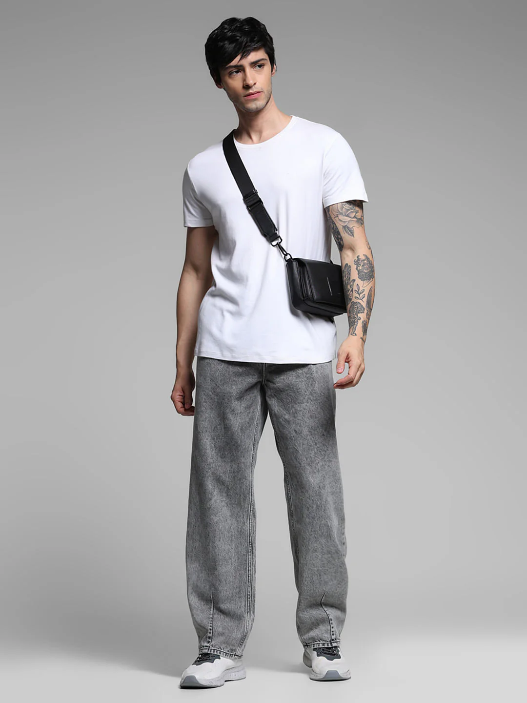 Grey High Rise Dario Loose Fit Jeans - Image 6