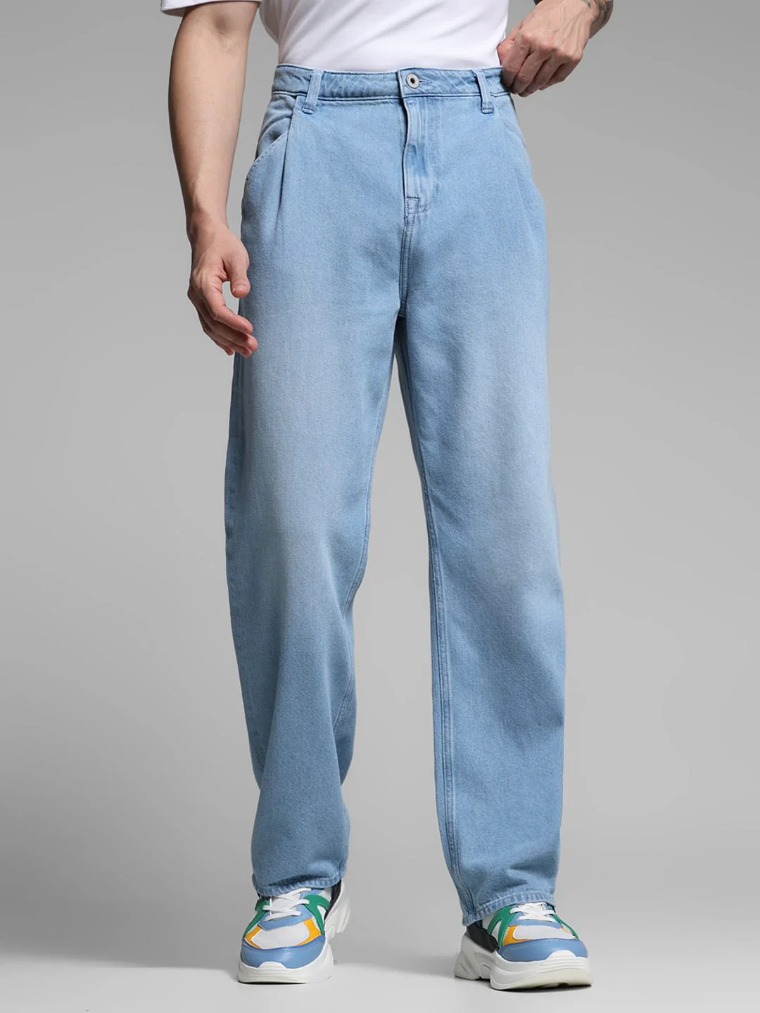 Light Blue High Rise Dario Loose Fit Jeans