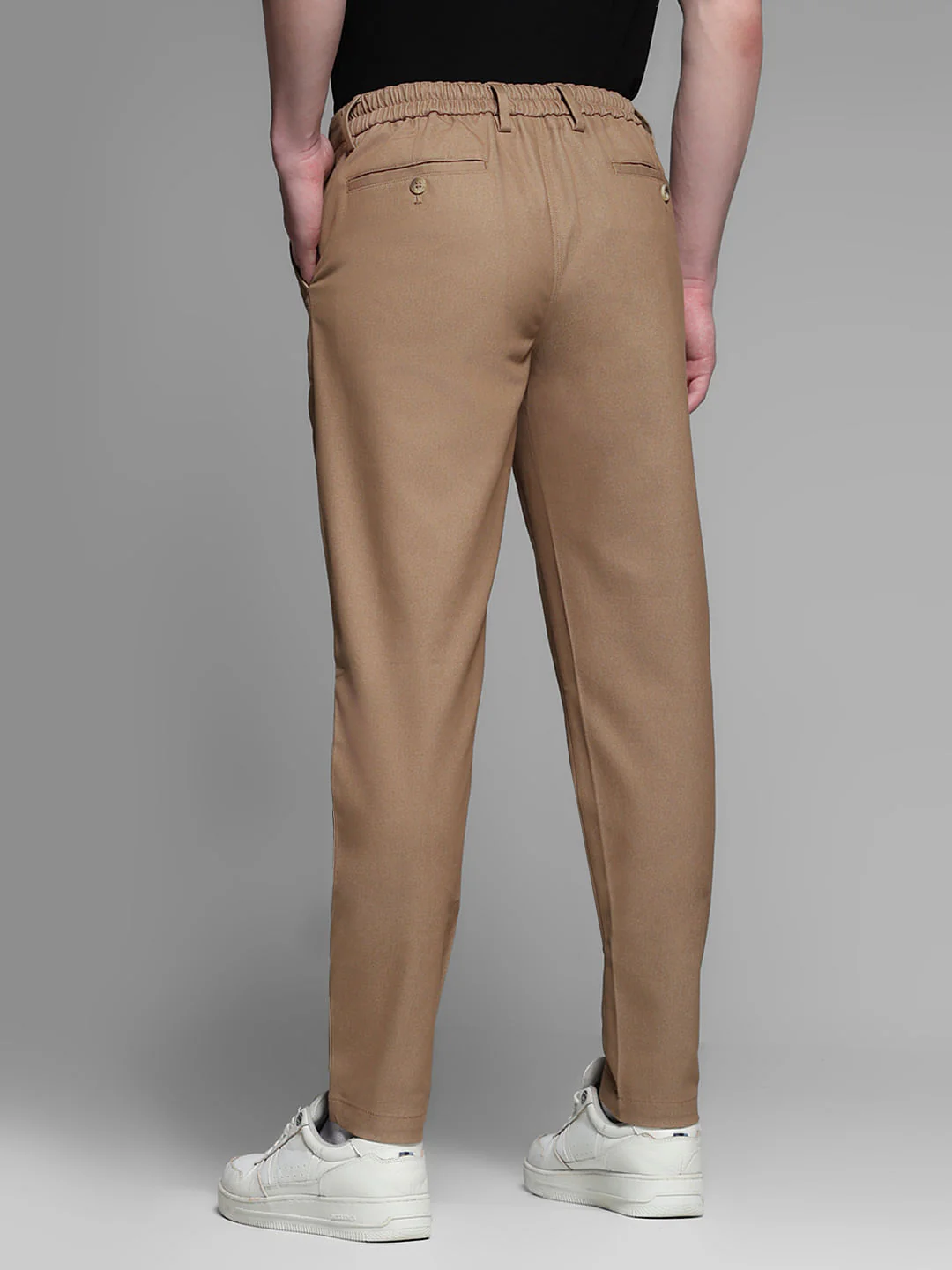 Brown Mid Rise Anti Fit Pants - Image 3