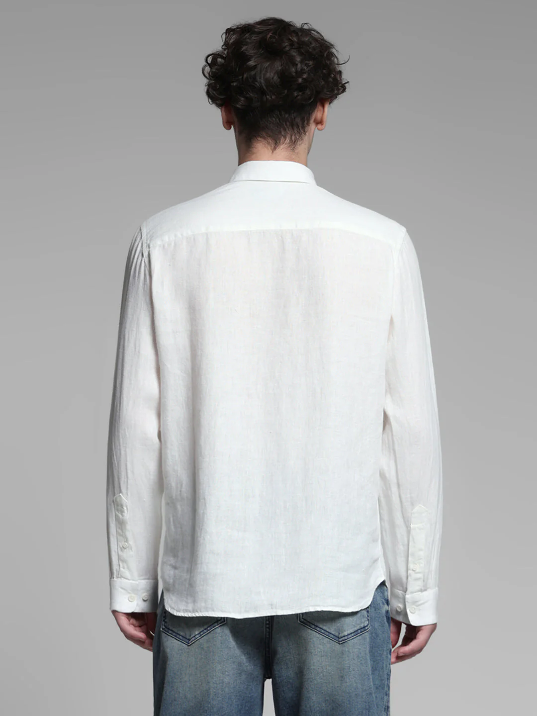 Linen Full Sleeves Shirt - White - Image 9