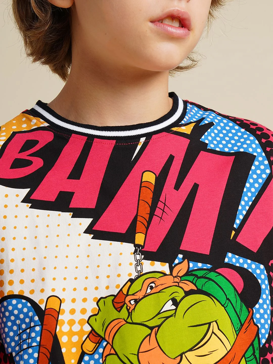 Boys Red Ninja Turtles Print T-shirt - Image 6