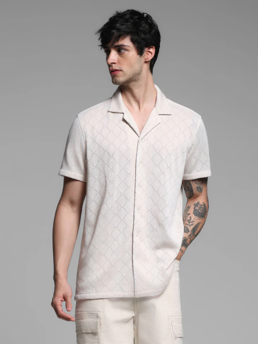 Light Brown Resort Collar Shirt - Image 2