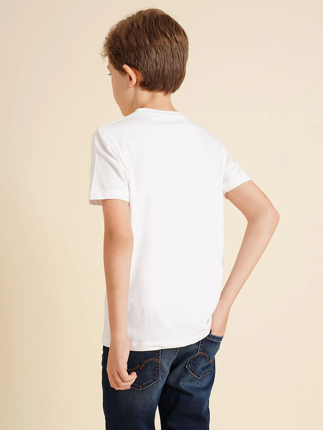 Boys White Foil Logo Print T-shirt - Image 4
