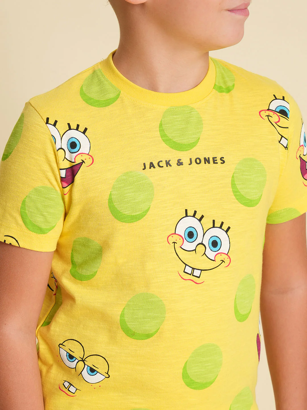 Boys Yellow SpongeBob Print Co-ord Set T-Shirt - Image 6