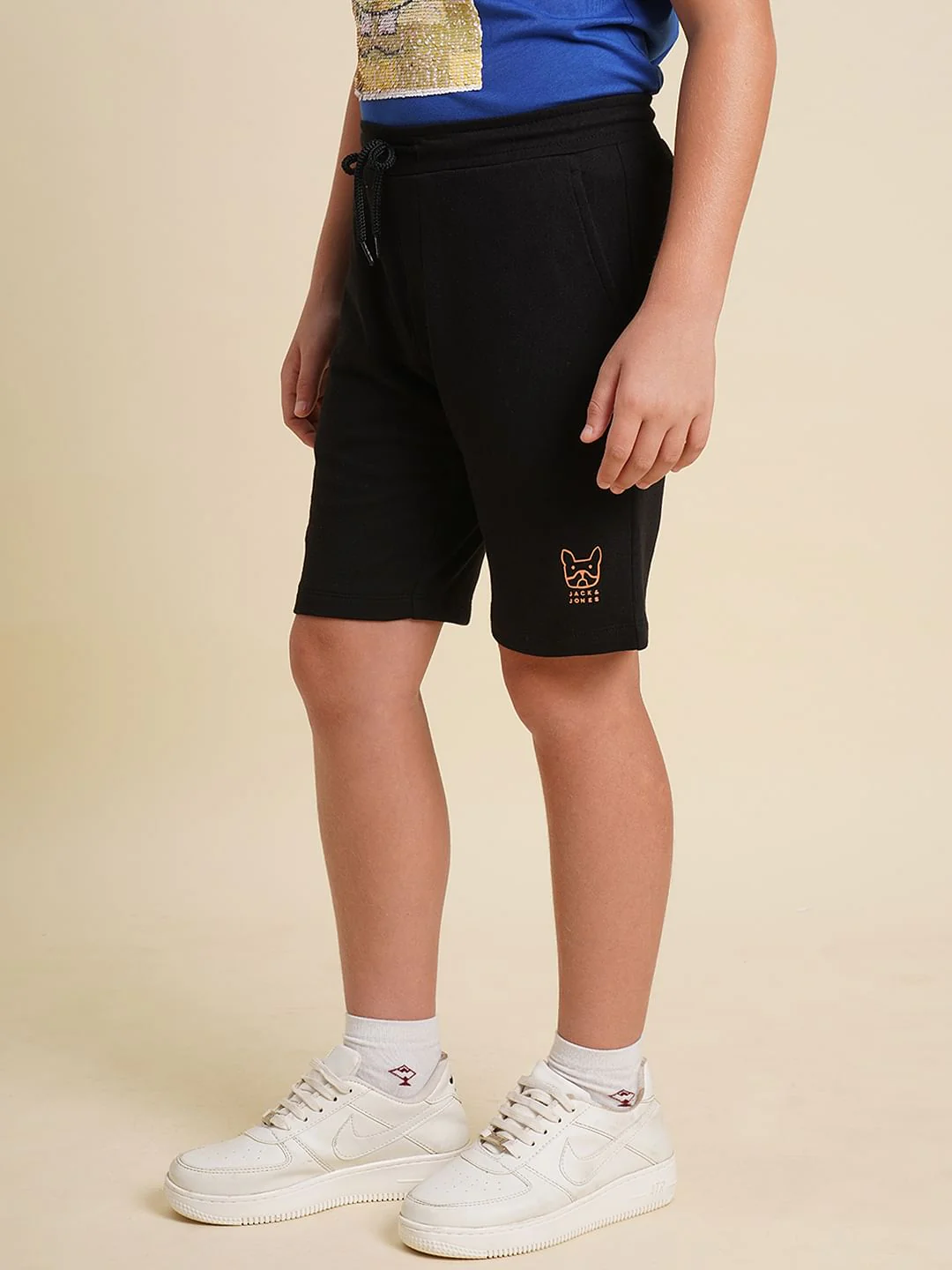 Boys Black Cotton Shorts - Image 3