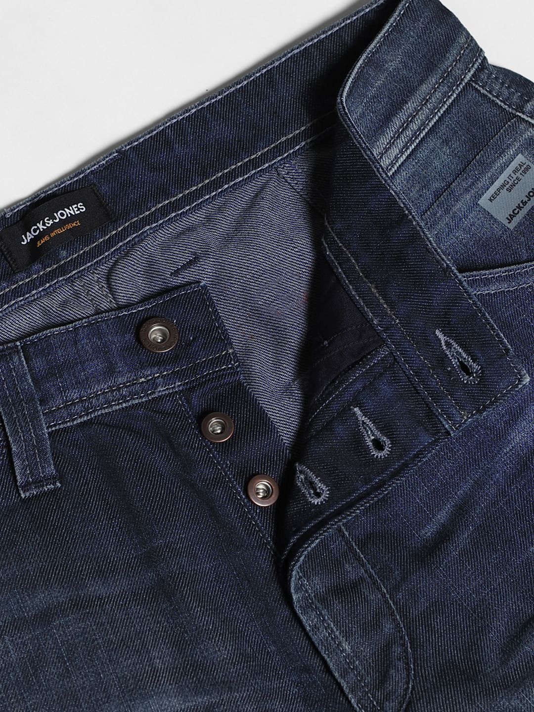 Dark Blue High Rise Loose Fit Jeans - Image 6