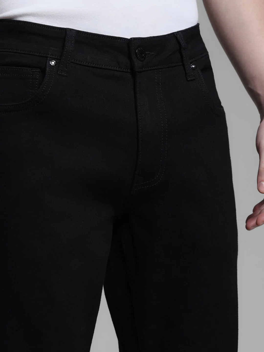 Black Low Rise Clark Regular Fit Jeans - Image 4