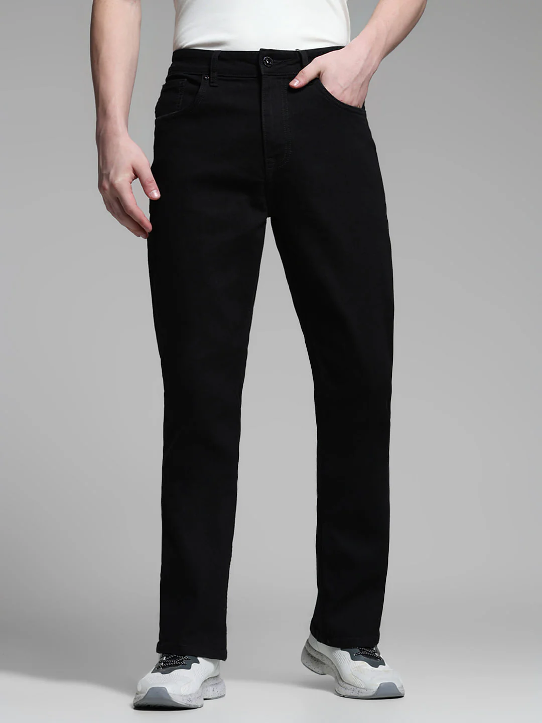 Black High Rise Bootcut Jeans